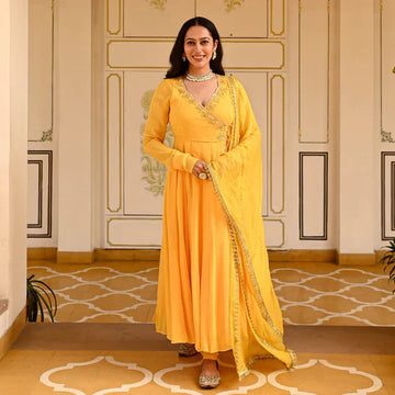 Anarkali Suit Set & Pant With Dupatta