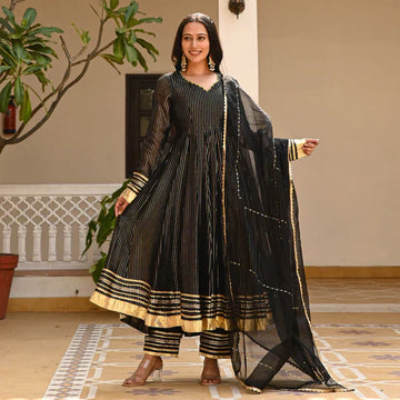 Anarkali Suit Set & Pant With Dupatta