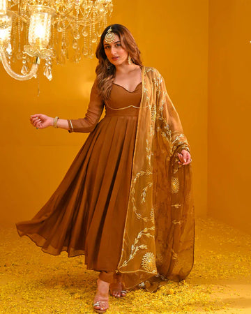 Anarkali Suit Set & Pant With Dupatta