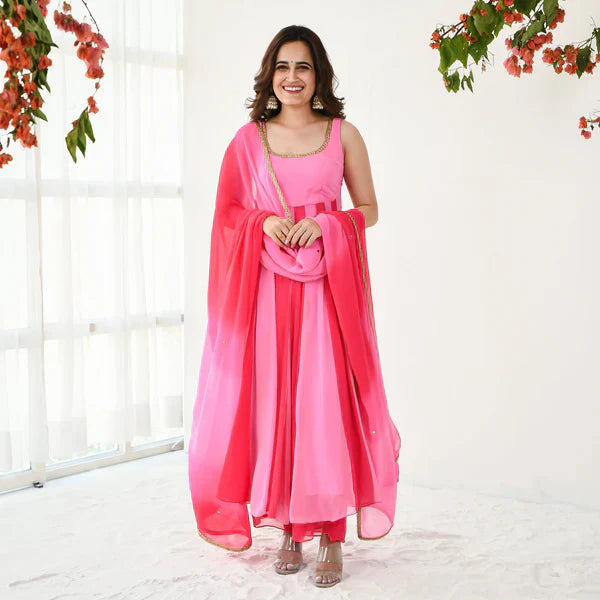 Anarkali Suit Set & Pant With Dupatta