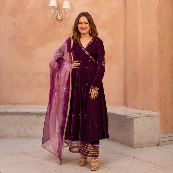 Anarkali Suit Set & Pant With Dupatta