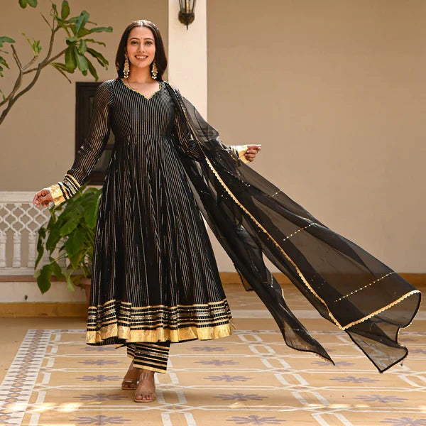 Anarkali Suit Set & Pant With Dupatta