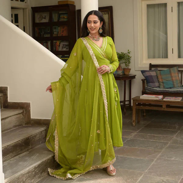 Anarkali Suit Set & Pant With Dupatta