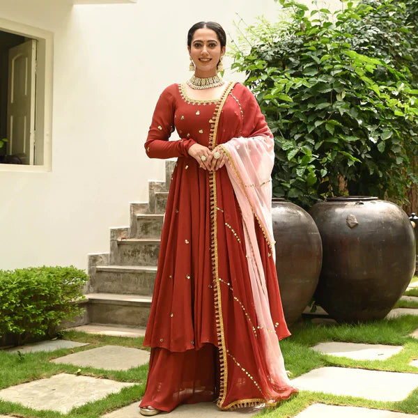 Anarkali Suit Set & Pant With Dupatta