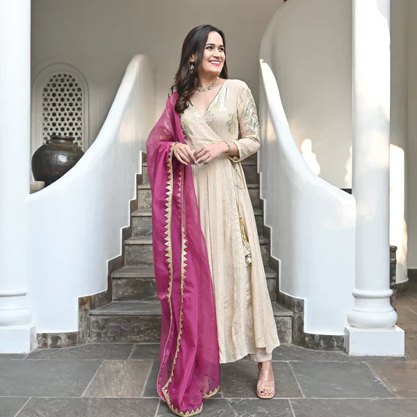 Anarkali Suit Set & Pant With Dupatta