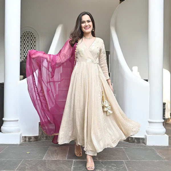 Anarkali Suit Set & Pant With Dupatta