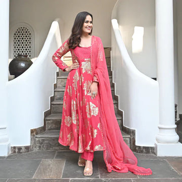 Anarkali Suit Set & Pant With Dupatta